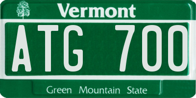 VT license plate ATG700
