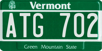VT license plate ATG702