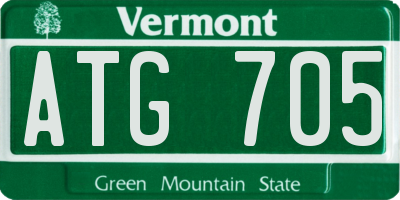 VT license plate ATG705