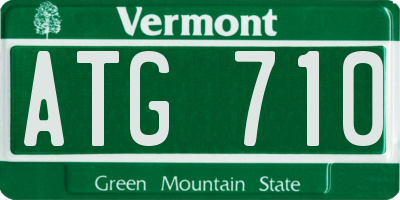 VT license plate ATG710