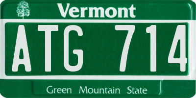 VT license plate ATG714
