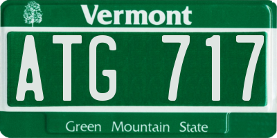 VT license plate ATG717