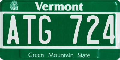 VT license plate ATG724