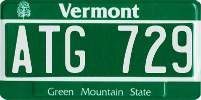 VT license plate ATG729