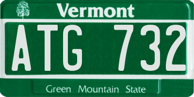 VT license plate ATG732