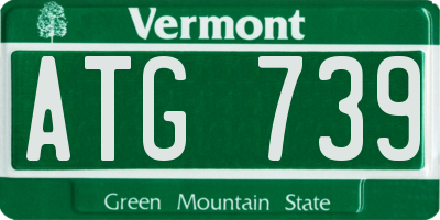 VT license plate ATG739