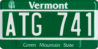 VT license plate ATG741
