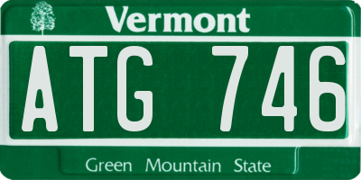 VT license plate ATG746