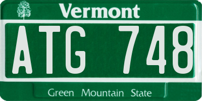 VT license plate ATG748