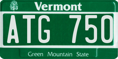VT license plate ATG750