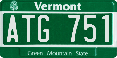 VT license plate ATG751