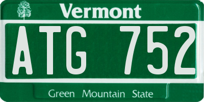 VT license plate ATG752