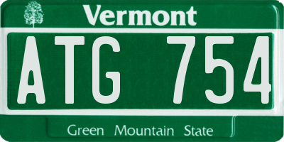 VT license plate ATG754
