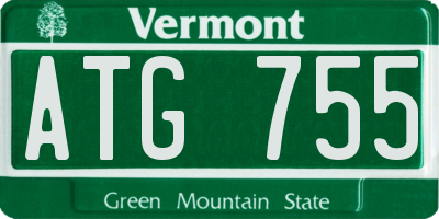 VT license plate ATG755