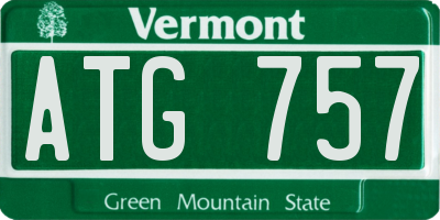 VT license plate ATG757