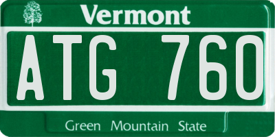 VT license plate ATG760