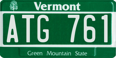 VT license plate ATG761