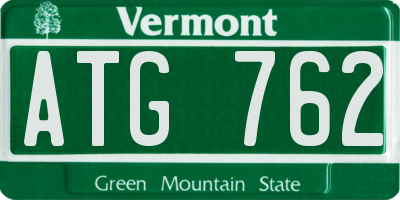 VT license plate ATG762