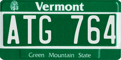 VT license plate ATG764