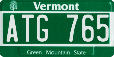 VT license plate ATG765