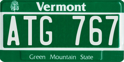 VT license plate ATG767