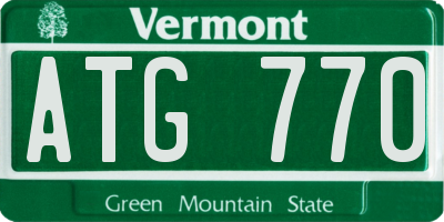 VT license plate ATG770