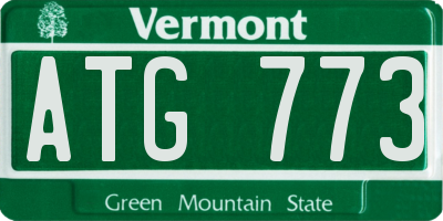 VT license plate ATG773