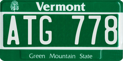 VT license plate ATG778