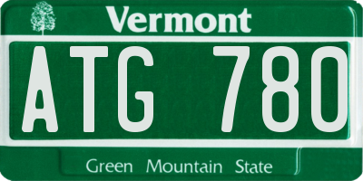 VT license plate ATG780