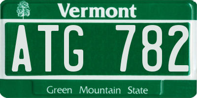 VT license plate ATG782