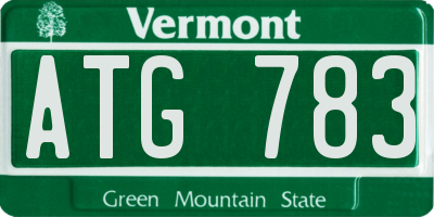 VT license plate ATG783