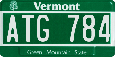VT license plate ATG784