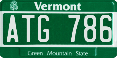 VT license plate ATG786