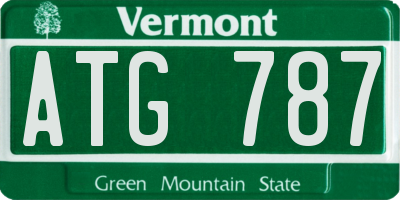 VT license plate ATG787