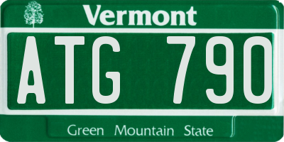 VT license plate ATG790