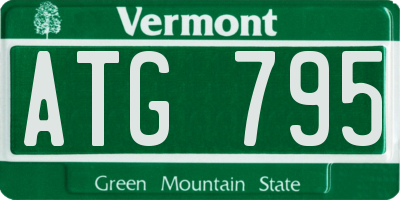 VT license plate ATG795