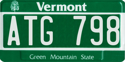 VT license plate ATG798