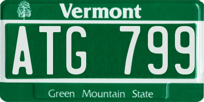 VT license plate ATG799