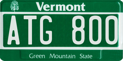 VT license plate ATG800