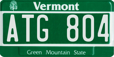 VT license plate ATG804