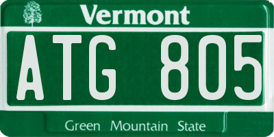VT license plate ATG805