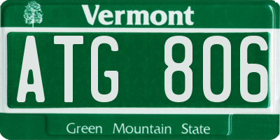 VT license plate ATG806