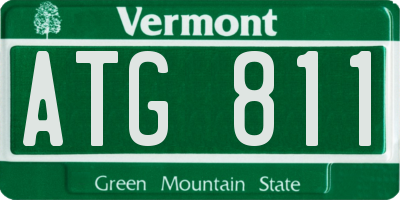 VT license plate ATG811