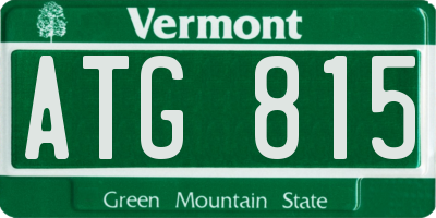 VT license plate ATG815