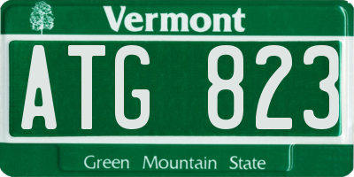 VT license plate ATG823