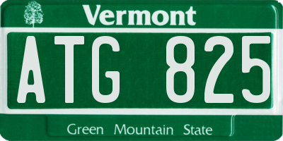 VT license plate ATG825