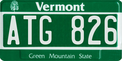 VT license plate ATG826