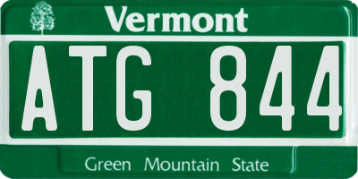 VT license plate ATG844
