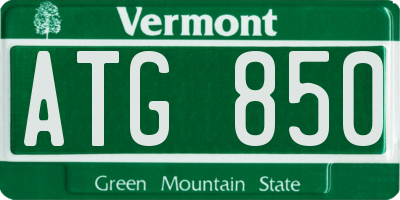 VT license plate ATG850