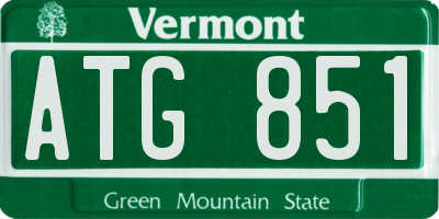 VT license plate ATG851